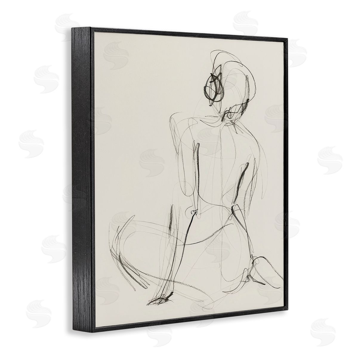 Victoria Barnes Nude Figure Study Black Framed Giclee Wall Art Print