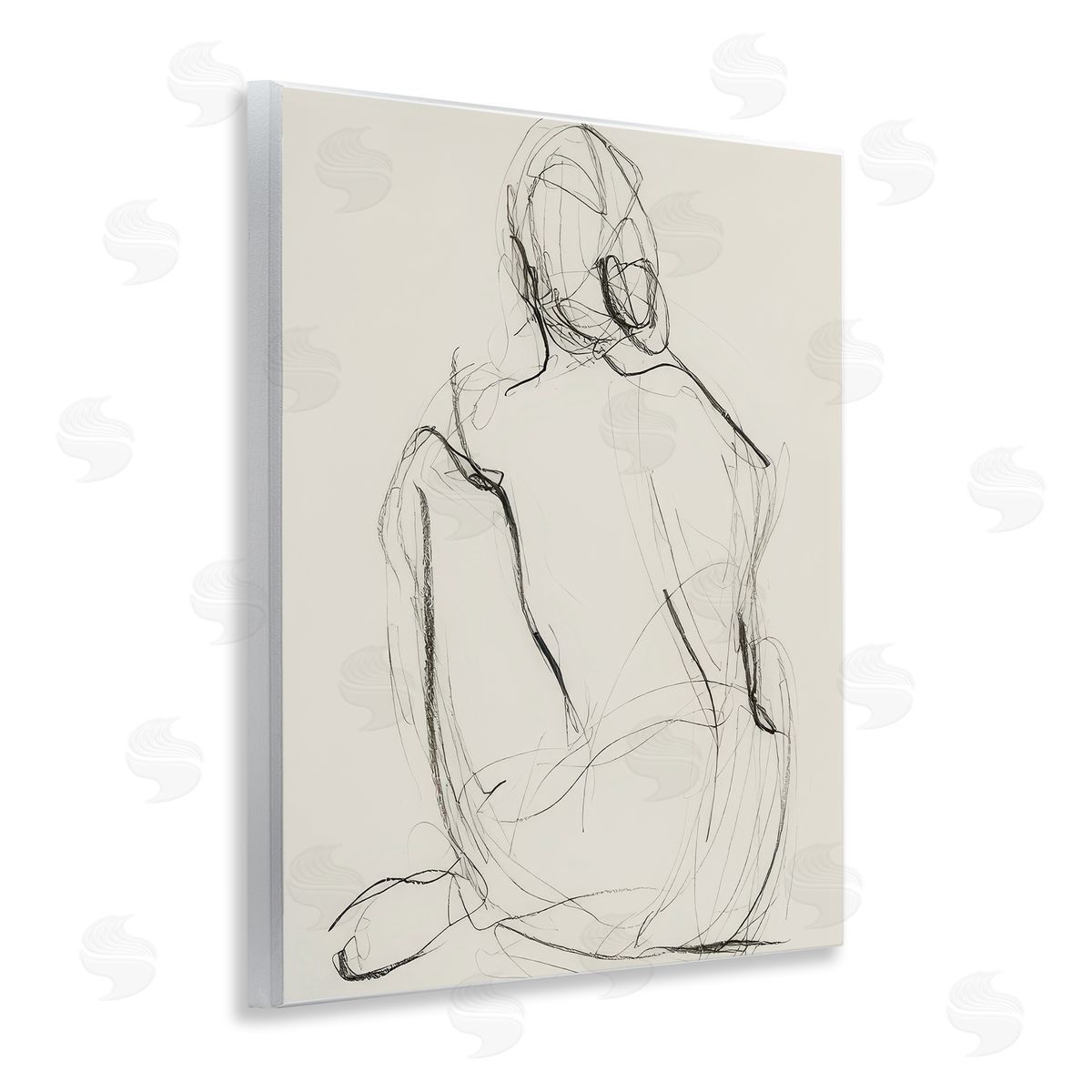 Victoria Barnes Nude Figure Drawing Wooden Wall Plaque Art Print