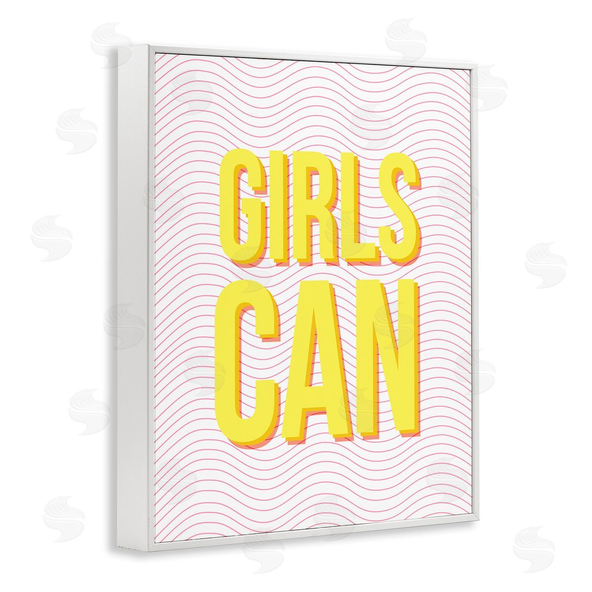 Inspiring Girls Can White Frame Print Wall Art, Home Decor by Stupell Studio