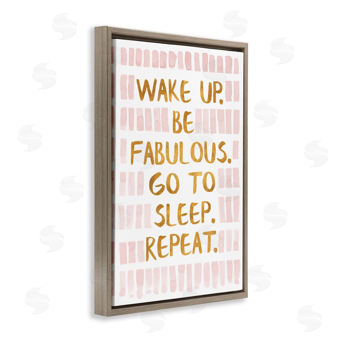 Wake Up Be Fabulous Brown Floating Frame Canvas Wall Art, Home Decor by Sd Graphics Studio