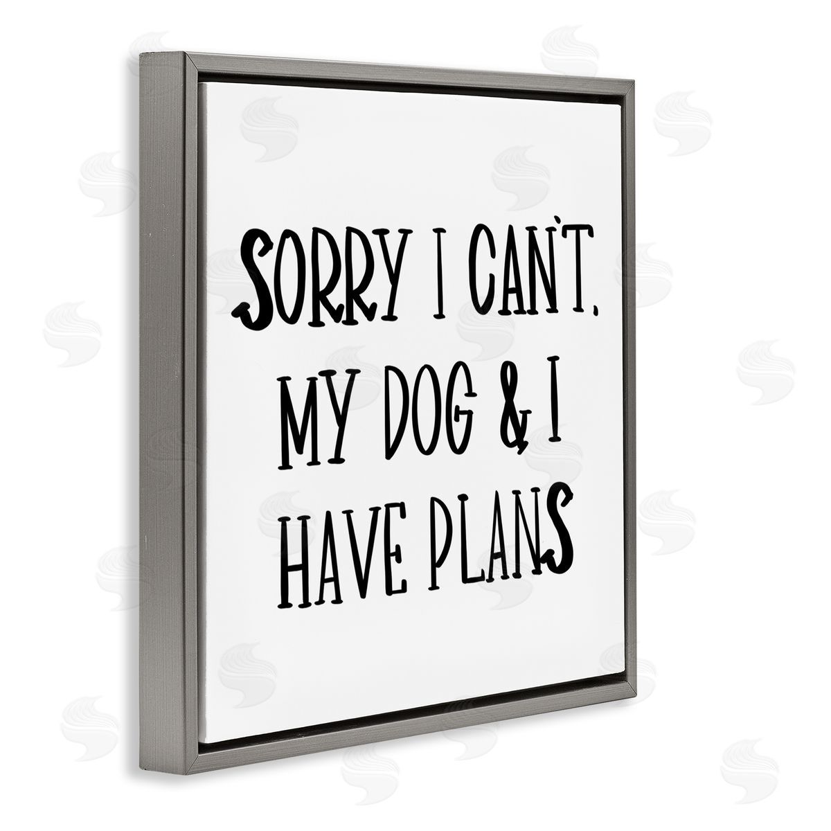 SD Graphics Studio Plans With Dog Gray Floating Frame Canvas Wall Art Print