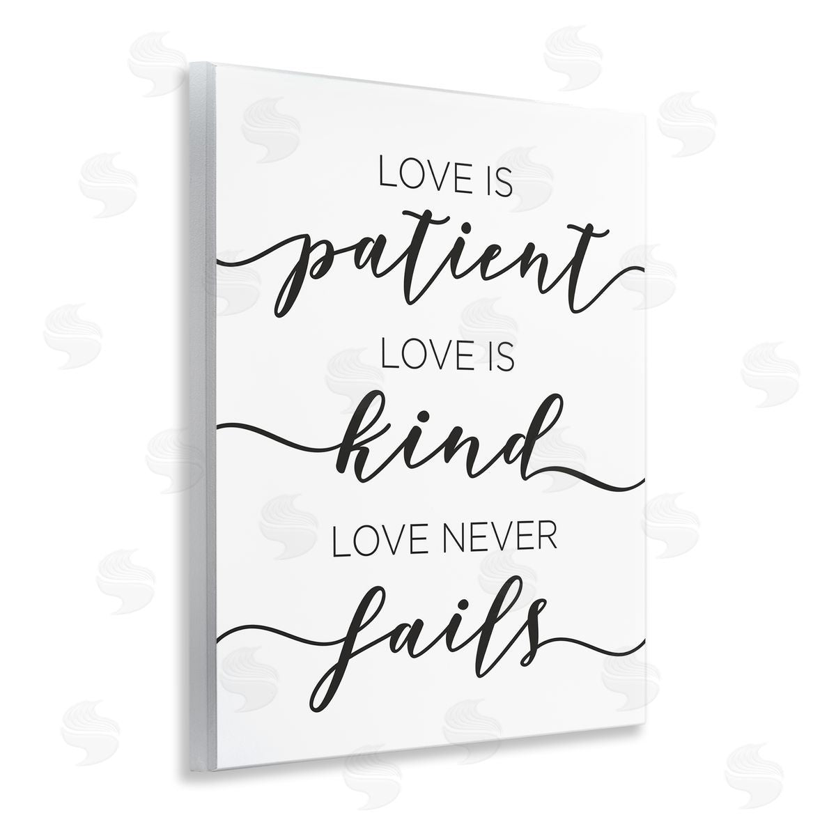 Love Never Fails Phrase Wood Plaque Wall Art, Home Decor by Anna Quach
