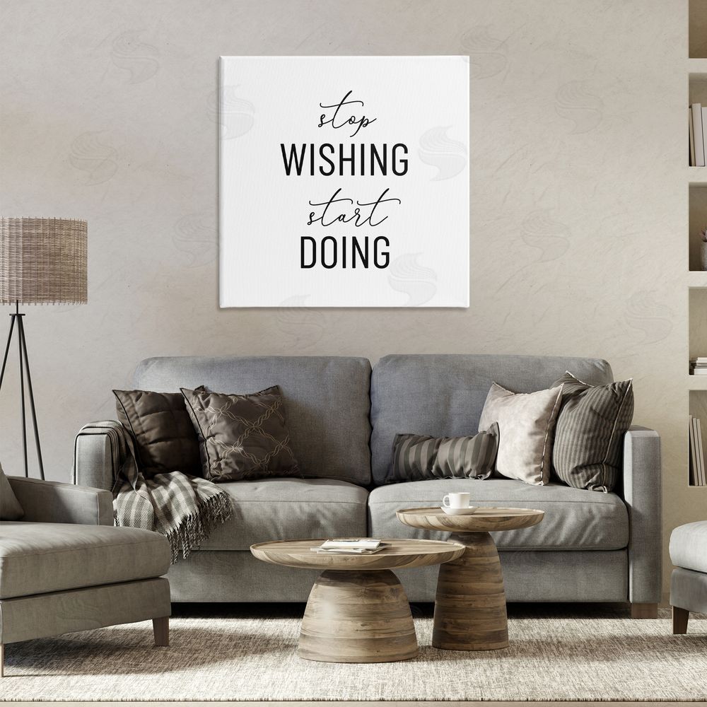Anna Quach Motivational Start Doing Canvas Wall Art Print in Room