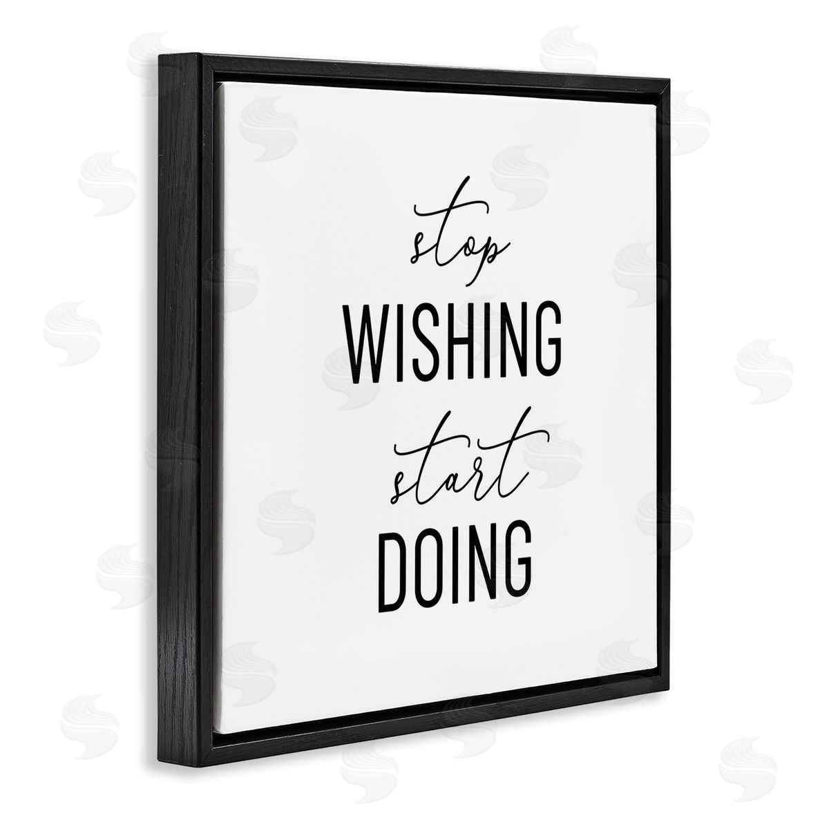 Anna Quach Motivational Start Doing Black Floating Frame Canvas Wall Art Print