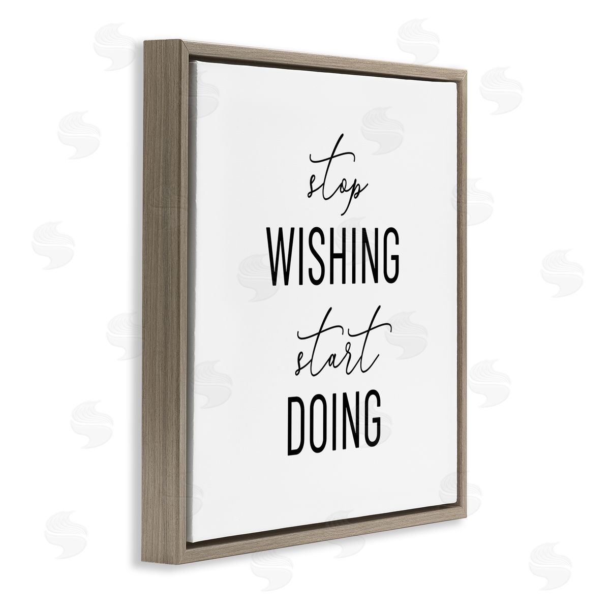 Anna Quach Motivational Start Doing Brown Floating Frame Canvas Wall Art Print