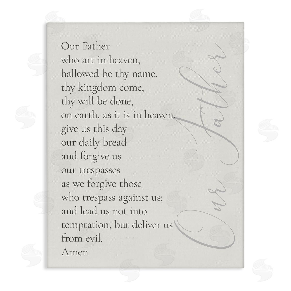 Our Father Prayer Canvas Wall Art, Home Decor by Anna Quach