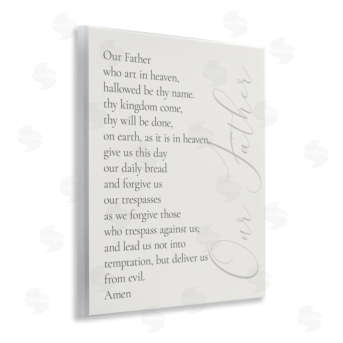 Our Father Prayer Wood Plaque Wall Art, Home Decor by Anna Quach
