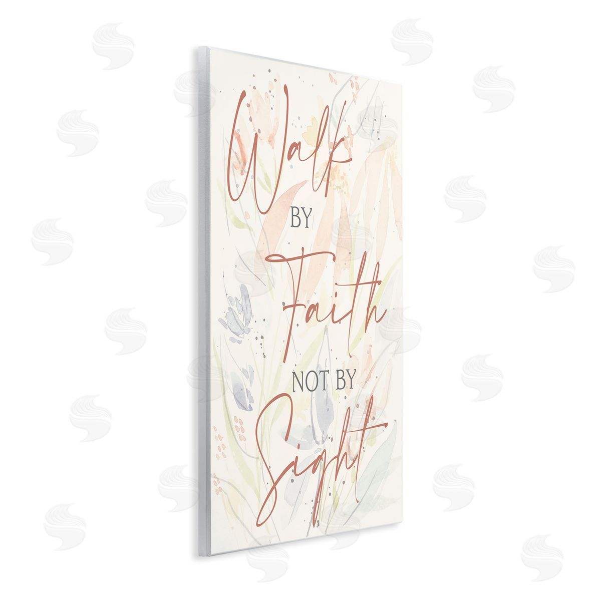 Walk By Faith Phrase Wood Plaque Wall Art, Home Decor by Krinlox