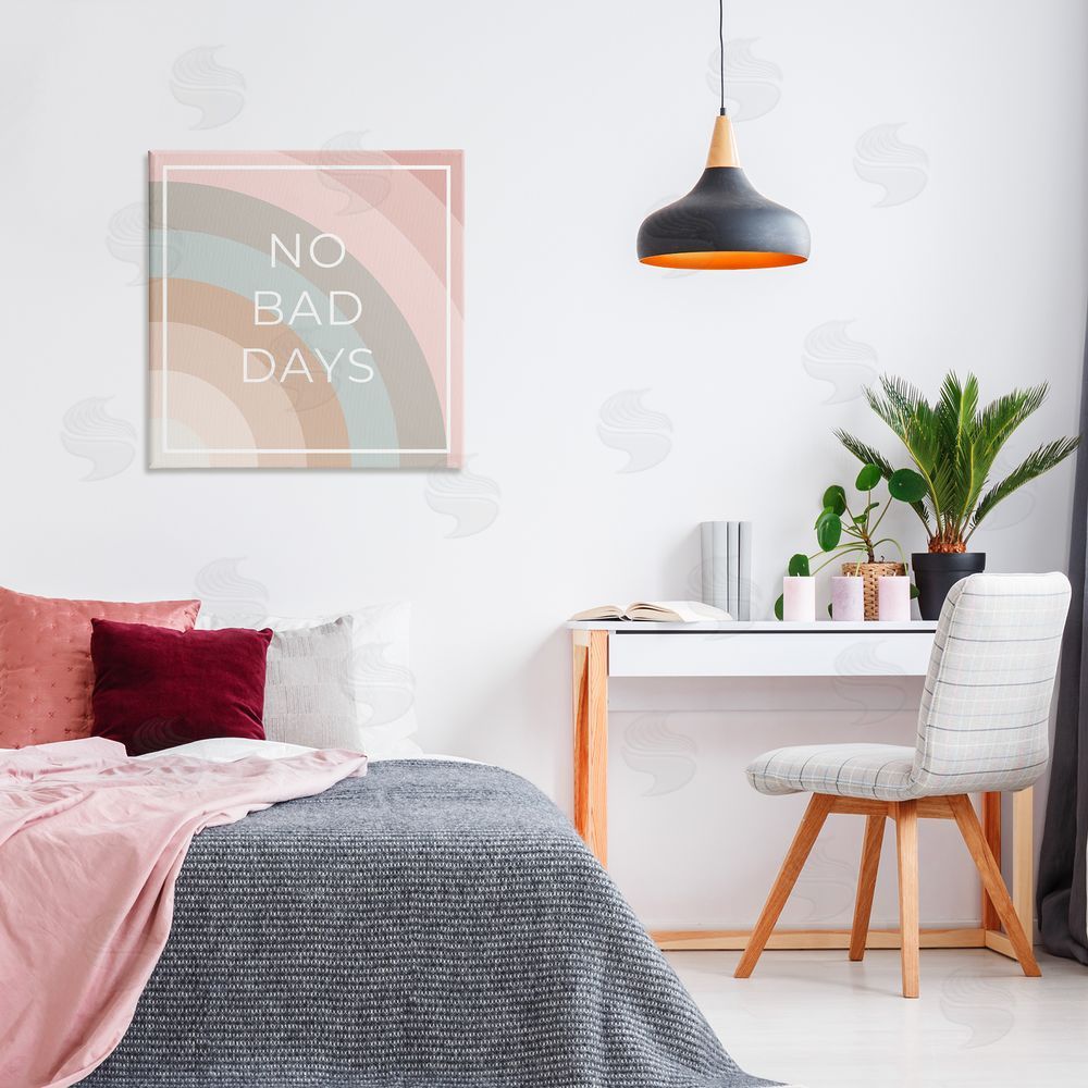 Anna Quach No Bad Days Rainbow Canvas Wall Art Print in Room