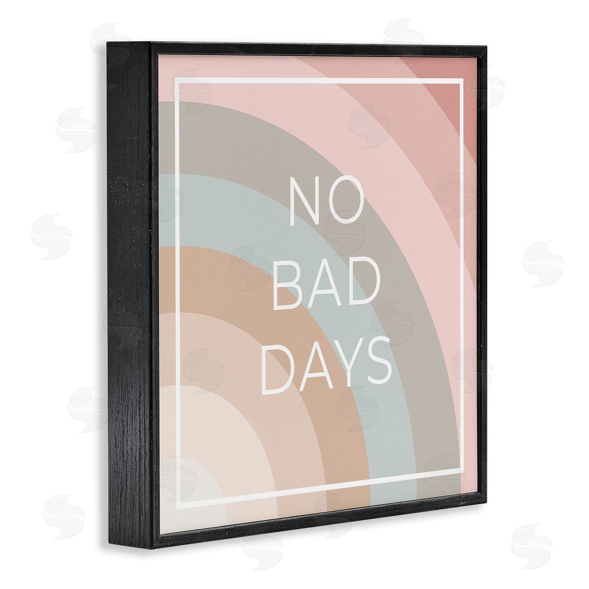Anna Quach No Bad Days Rainbow Black Framed Giclee Wall Art Print