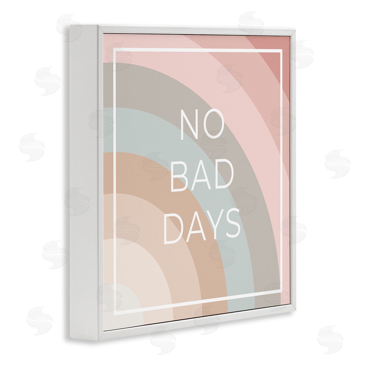 Anna Quach No Bad Days Rainbow White Framed Giclee Wall Art Print