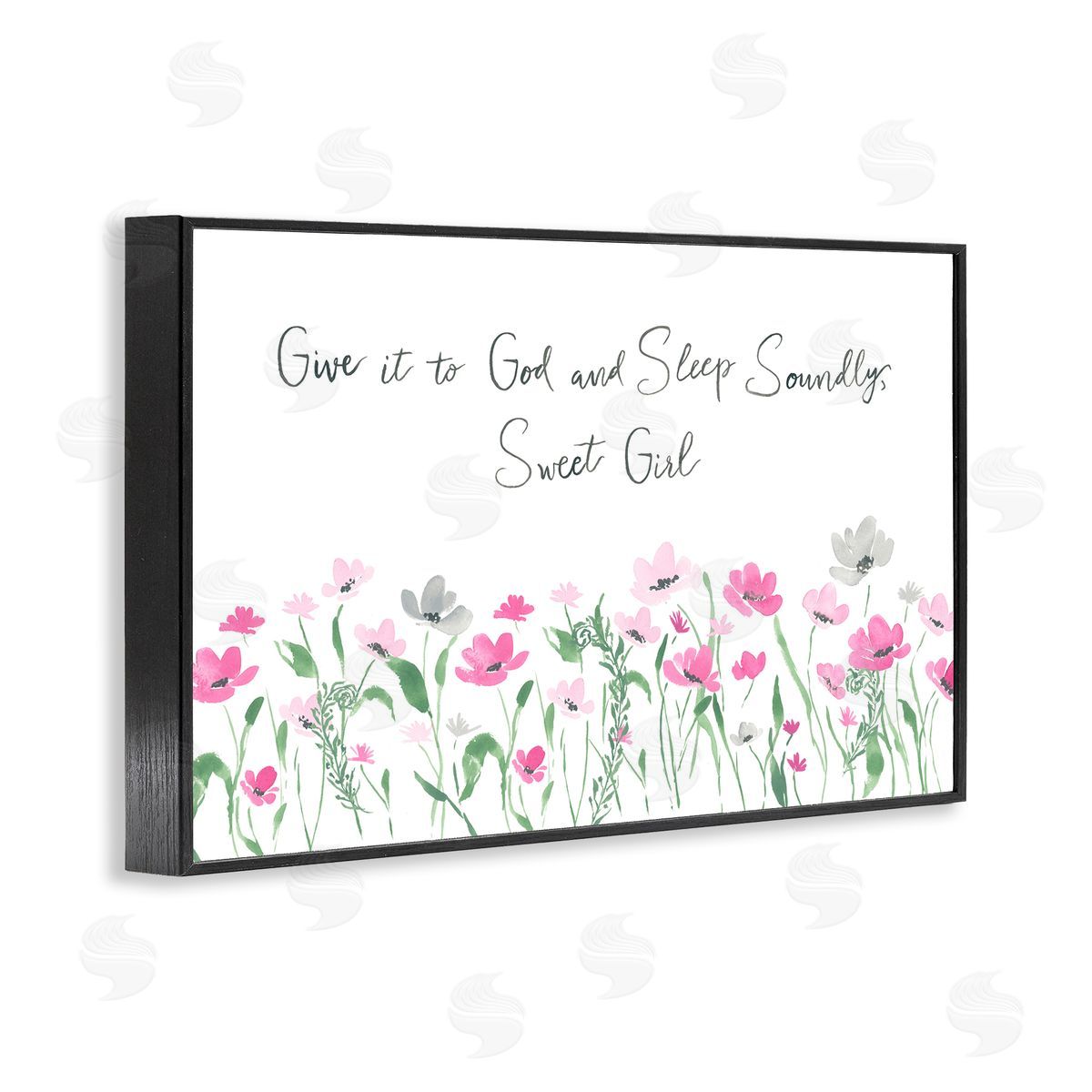 Lucille Price Sleep Soundly Sweet Girl Black Framed Giclee Wall Art Print