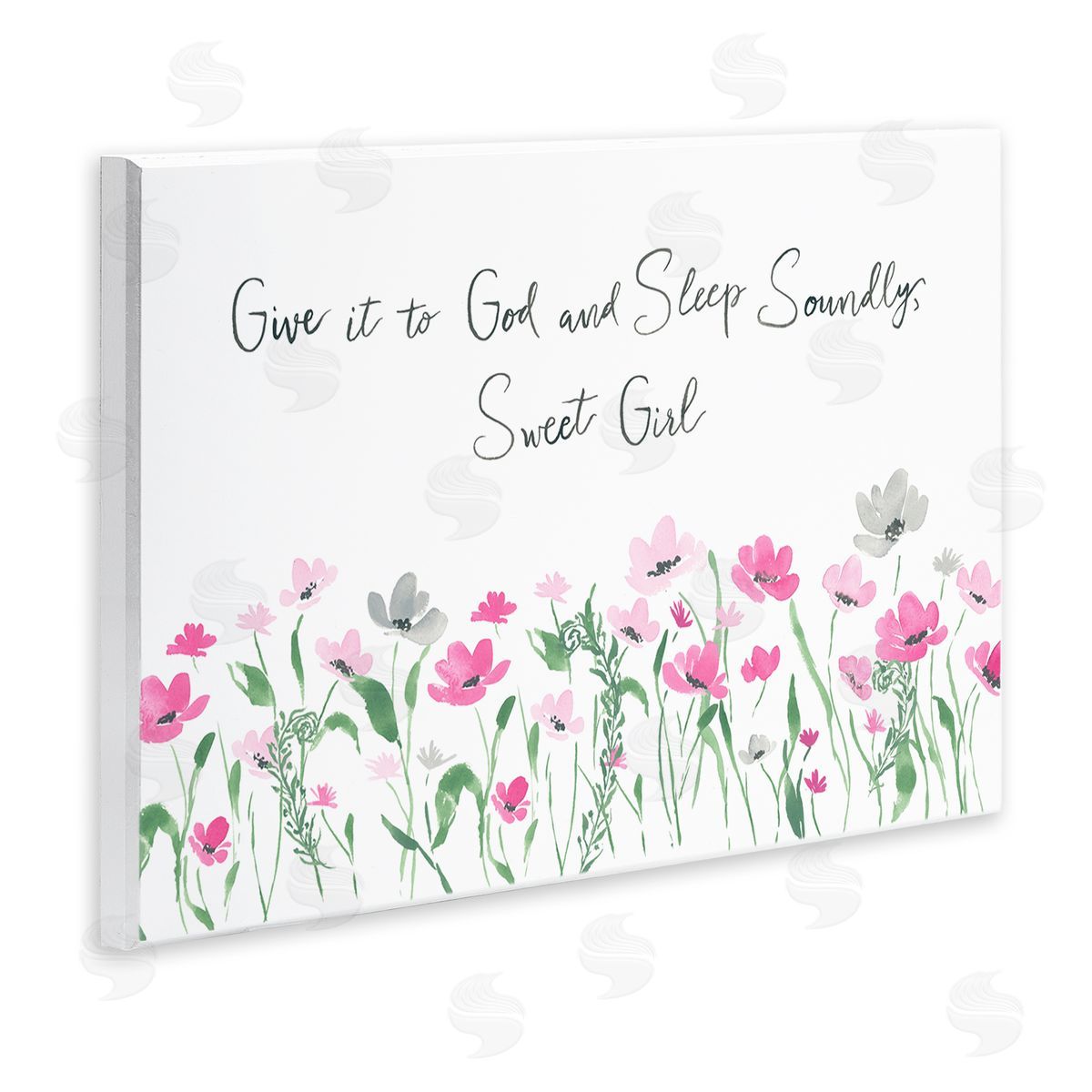 Lucille Price Sleep Soundly Sweet Girl Wooden Wall Plaque Art Print