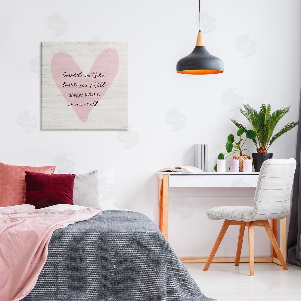 Natalie Carpentieri Love You Still Heart Canvas Wall Art Print in Room
