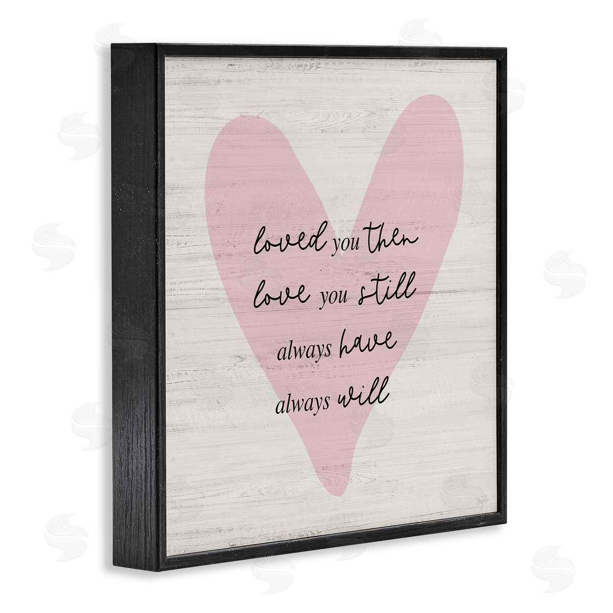 Natalie Carpentieri Love You Still Heart Black Framed Giclee Wall Art Print