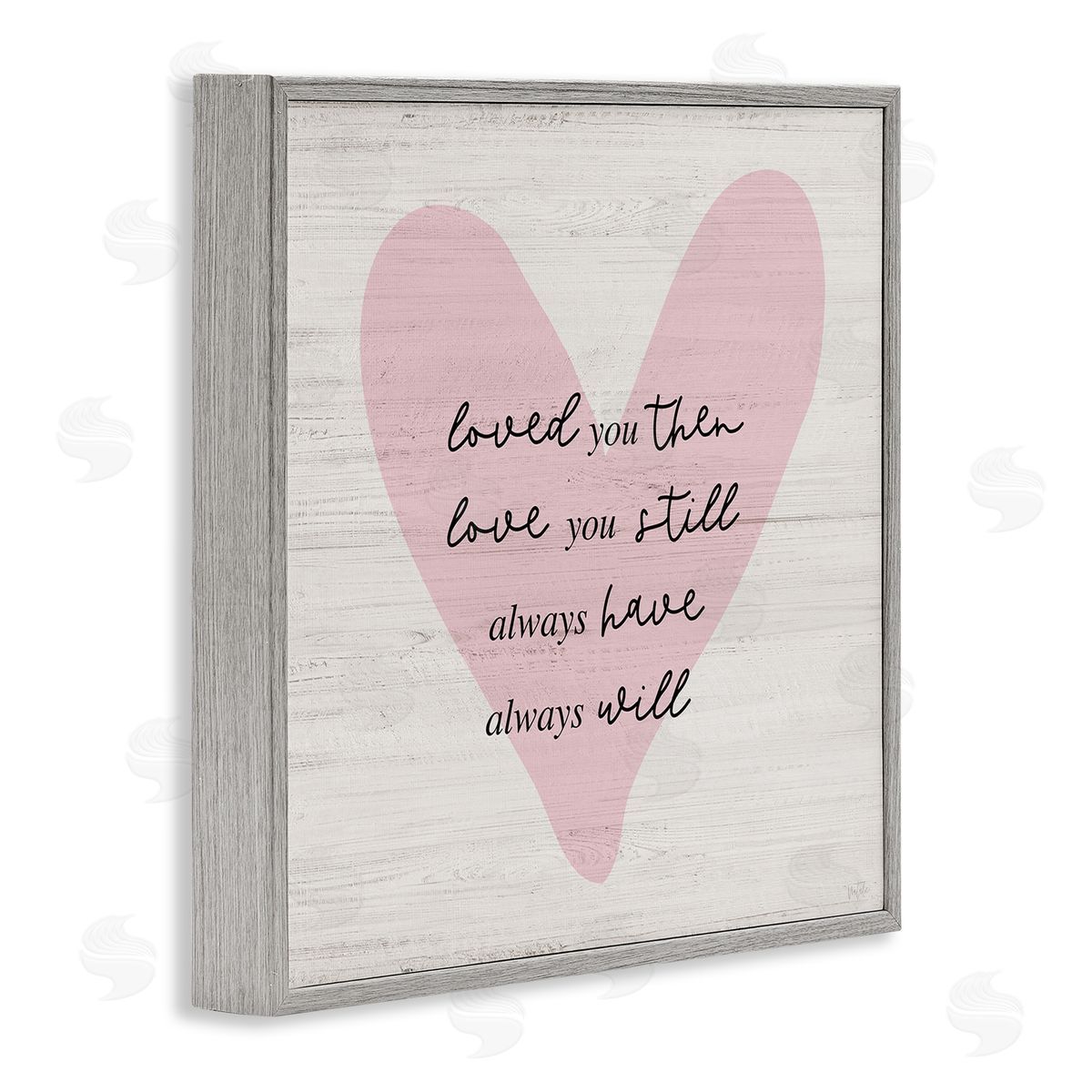 Natalie Carpentieri Love You Still Heart Gray Framed Giclee Wall Art Print