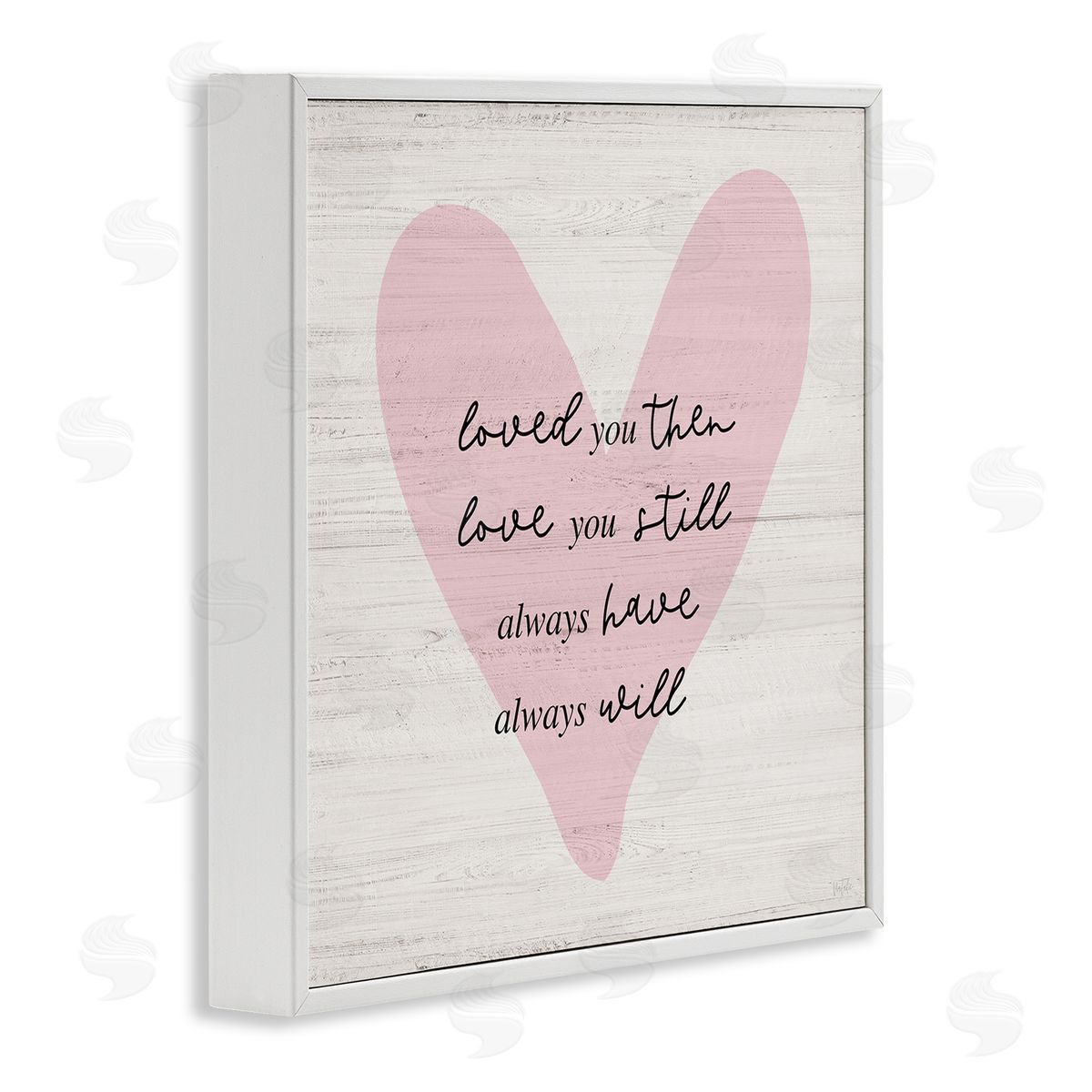 Natalie Carpentieri Love You Still Heart White Framed Giclee Wall Art Print
