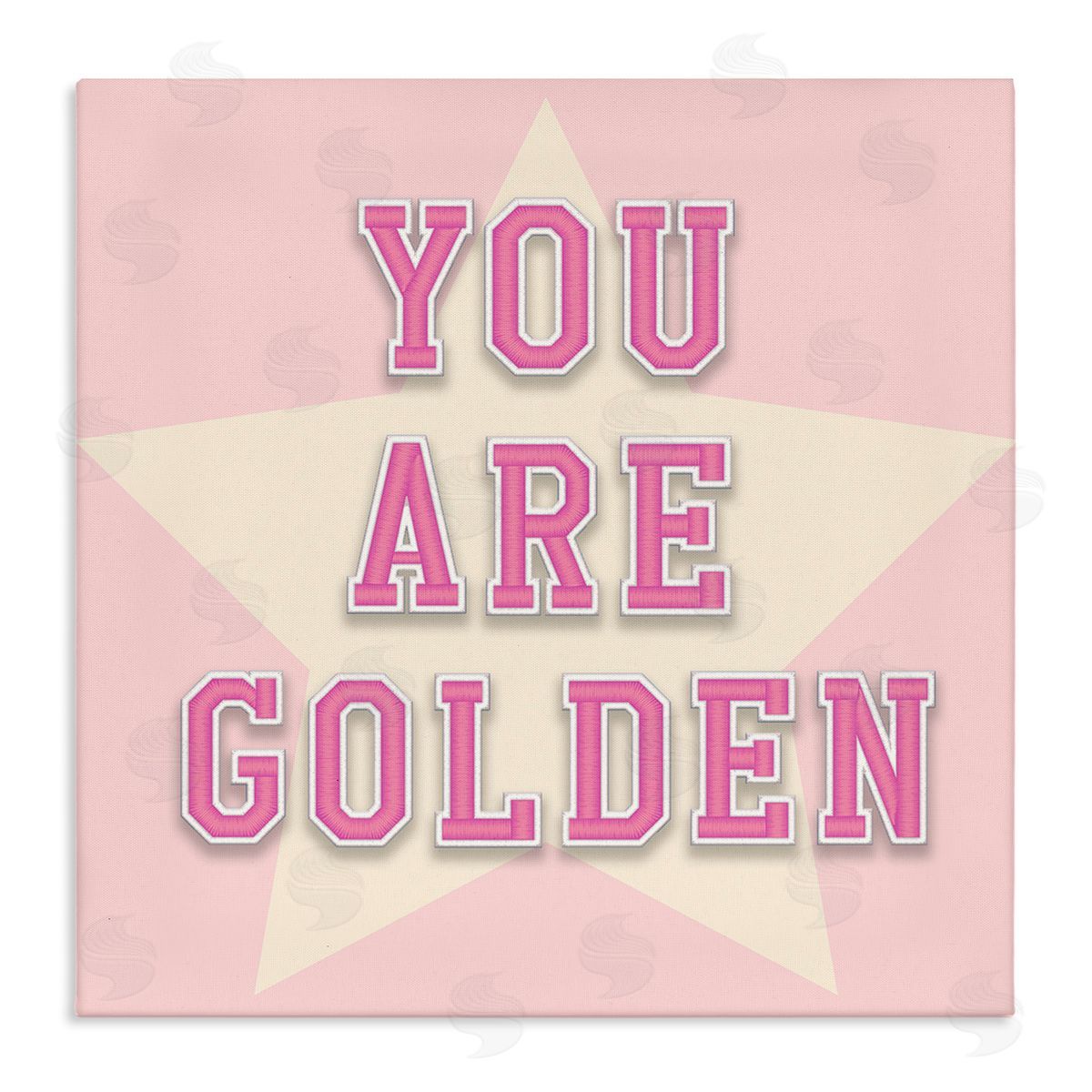 CAD Designs You Are Golden Phrase Canvas Wall Art Print