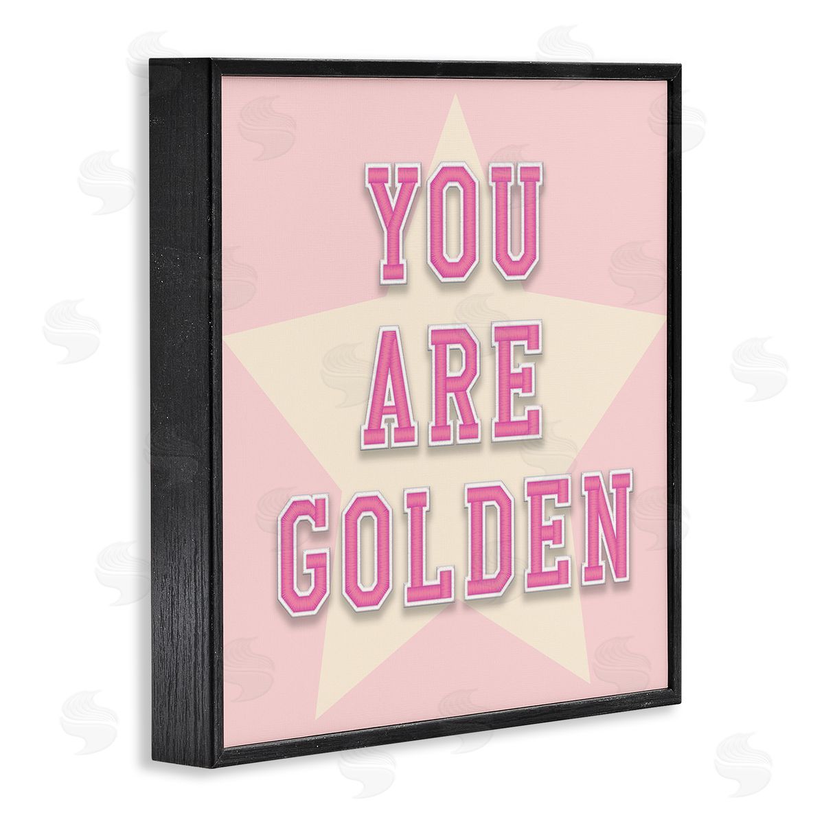 CAD Designs You Are Golden Phrase Black Framed Giclee Wall Art Print
