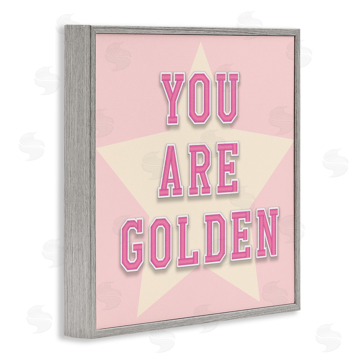 CAD Designs You Are Golden Phrase Gray Framed Giclee Wall Art Print