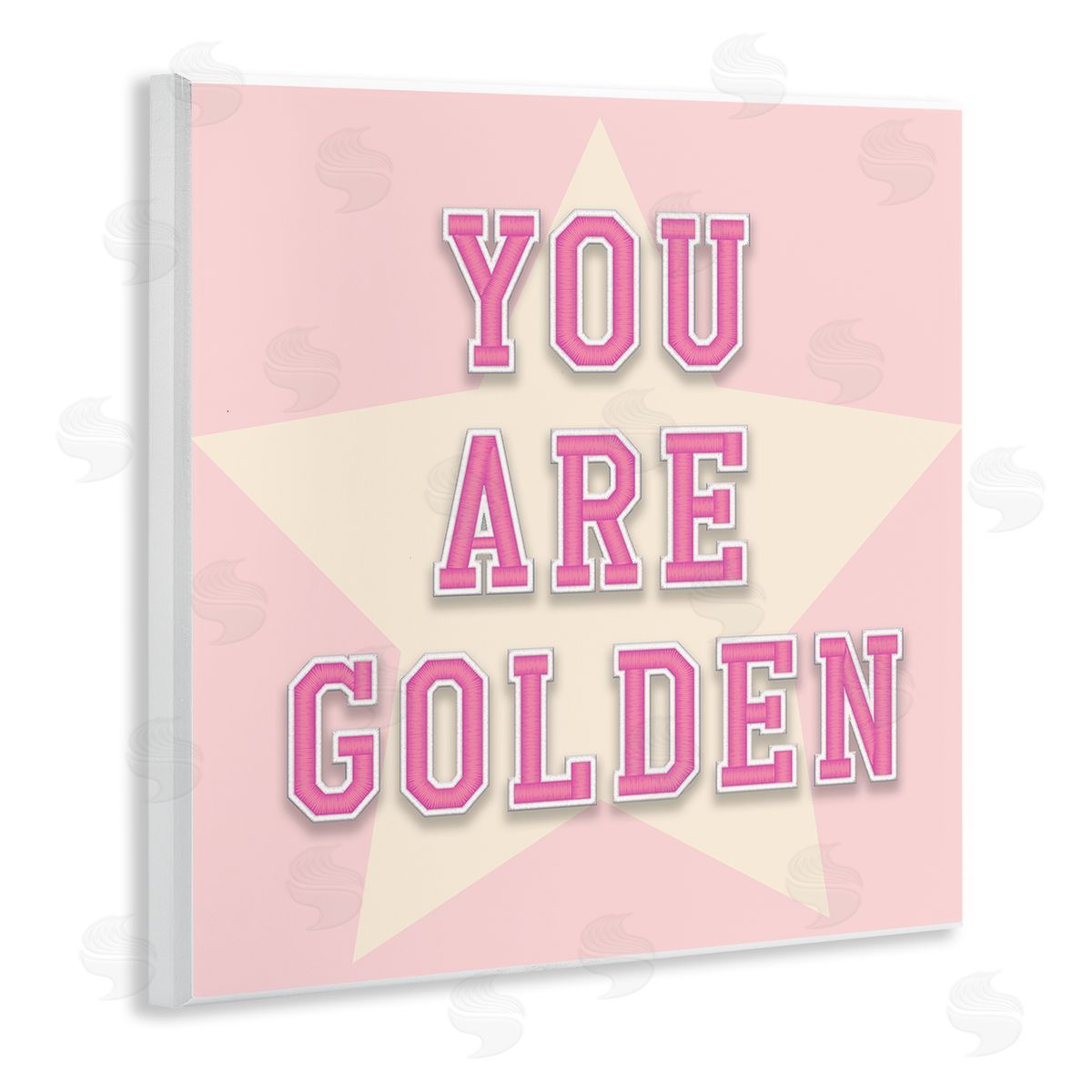 CAD Designs You Are Golden Phrase Wooden Wall Plaque Art Print