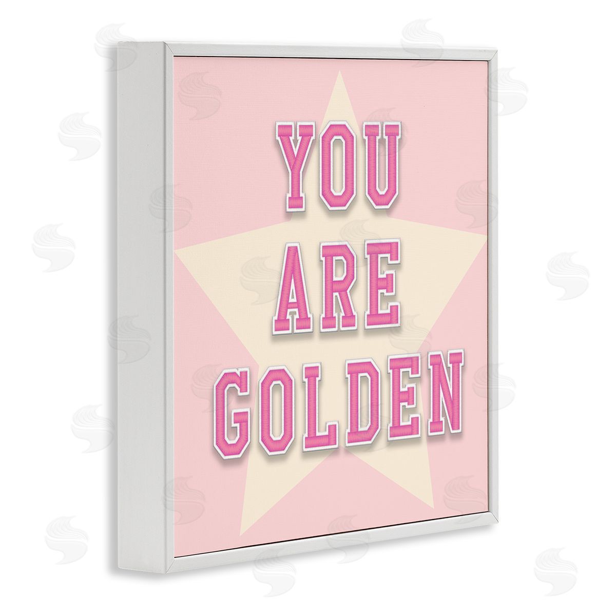 CAD Designs You Are Golden Phrase White Framed Giclee Wall Art Print