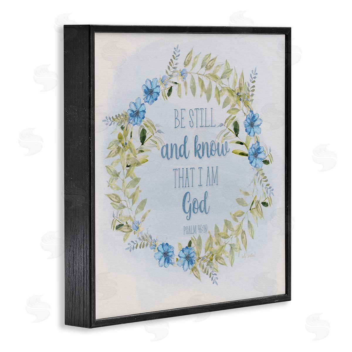Sally Swatland Know I Am God Phrase Black Framed Giclee Wall Art Print
