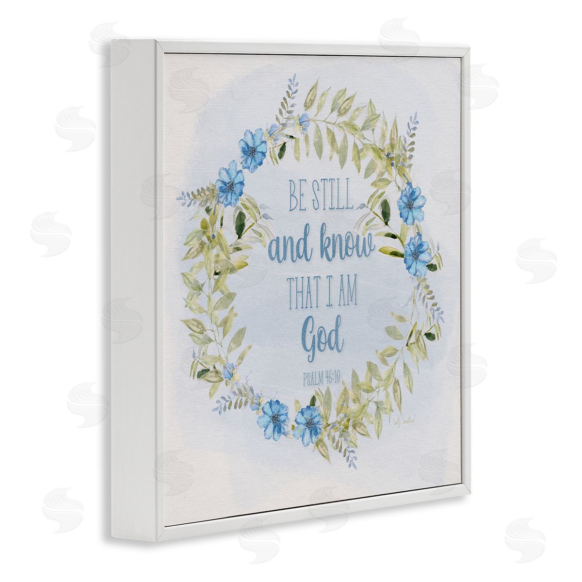 Sally Swatland Know I Am God Phrase White Framed Giclee Wall Art Print