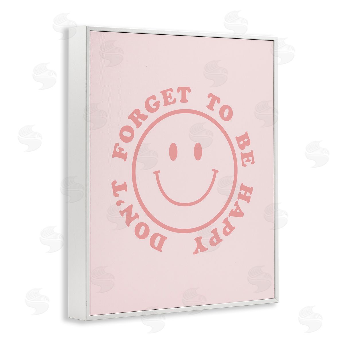 CAD Designs Don't Forget Be Happy White Framed Giclee Wall Art Print