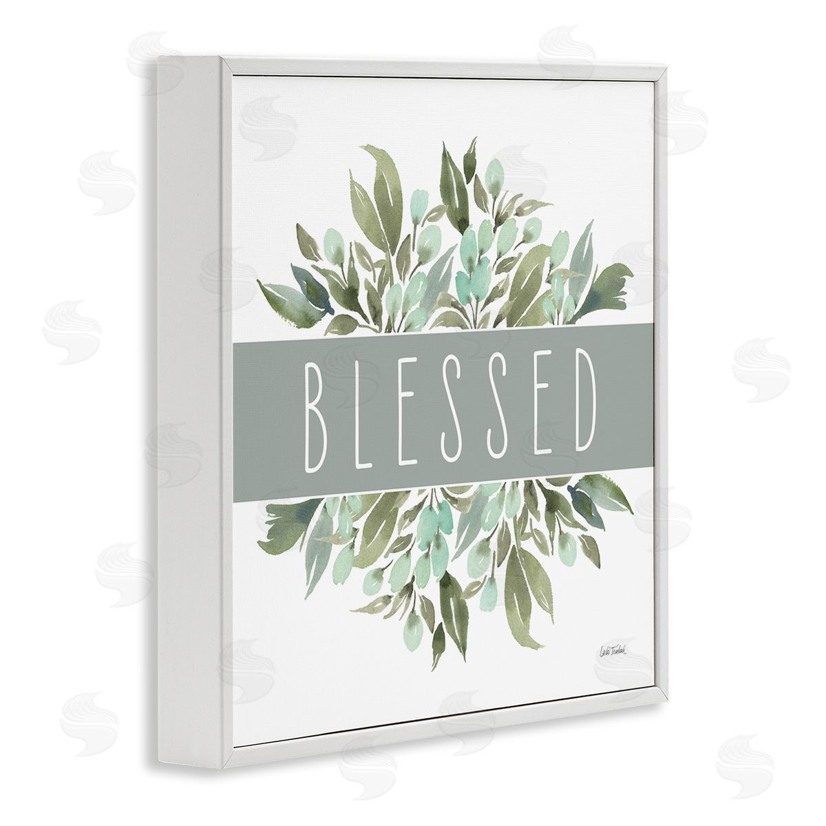 Leslie Trimbach Blessed Cottage Florals White Framed Giclee Wall Art Print