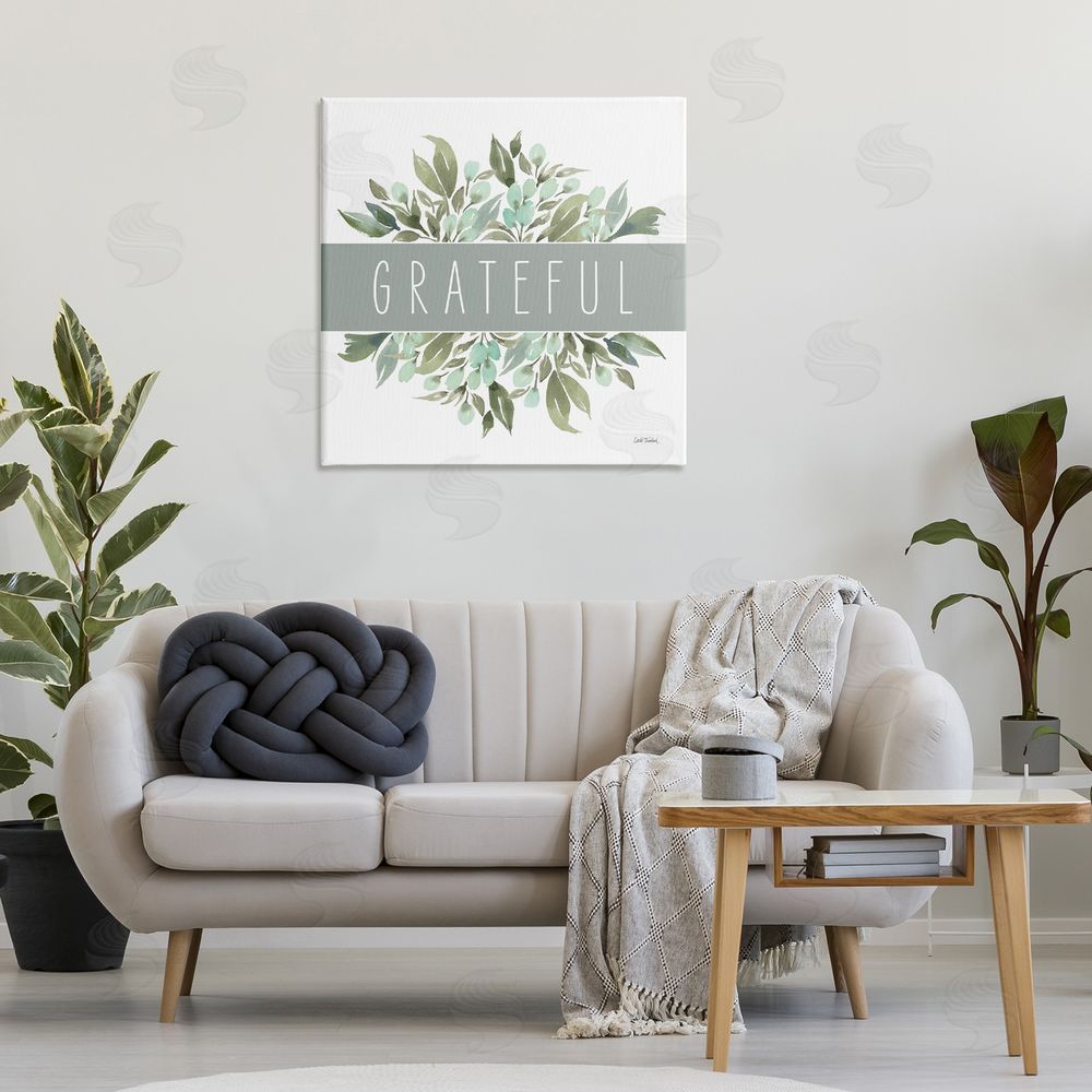 Leslie Trimbach Grateful Cottage Florals Canvas Wall Art Print in Room
