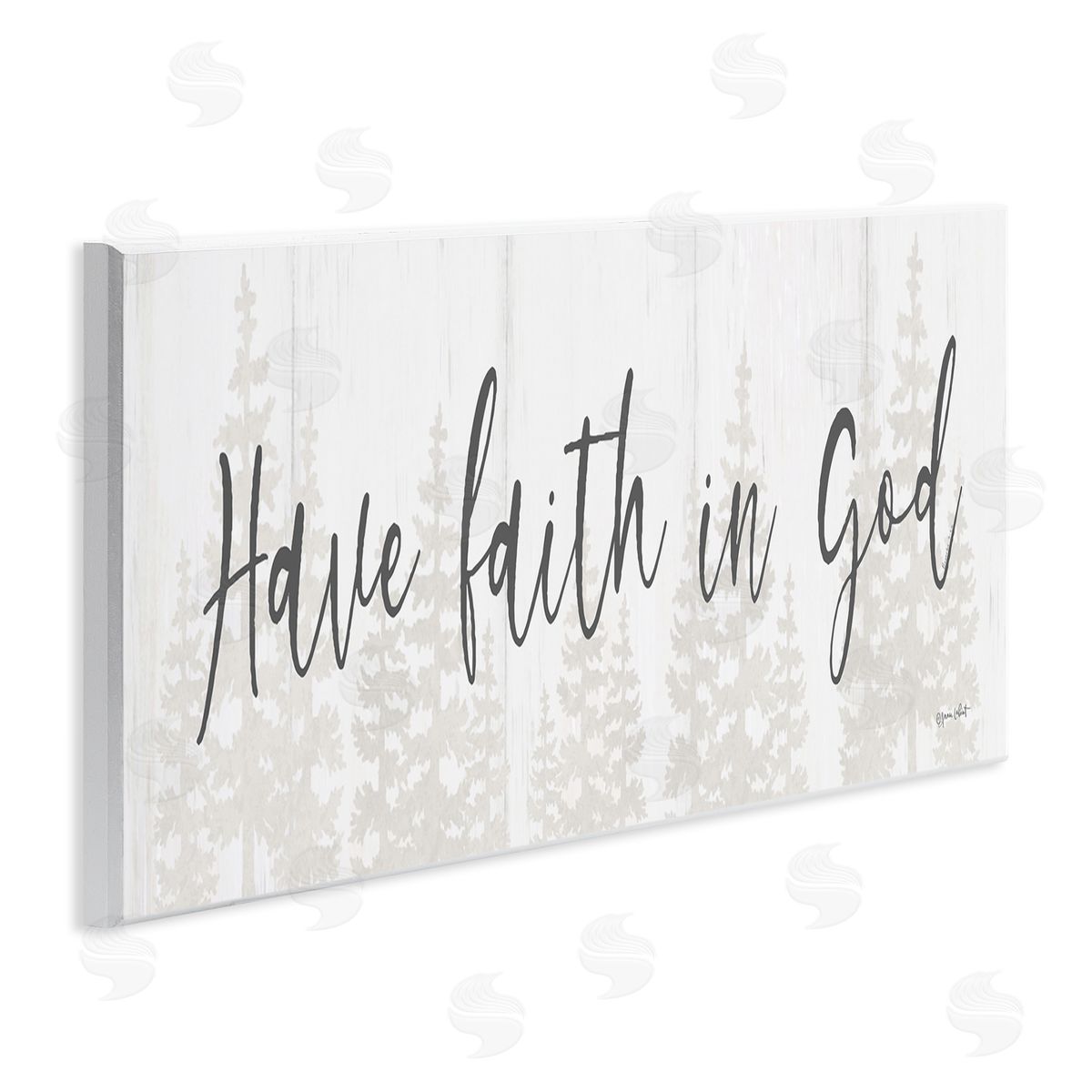 Faith In God Phrase Wood Plaque Wall Art, Home Decor by Annie LaPoint