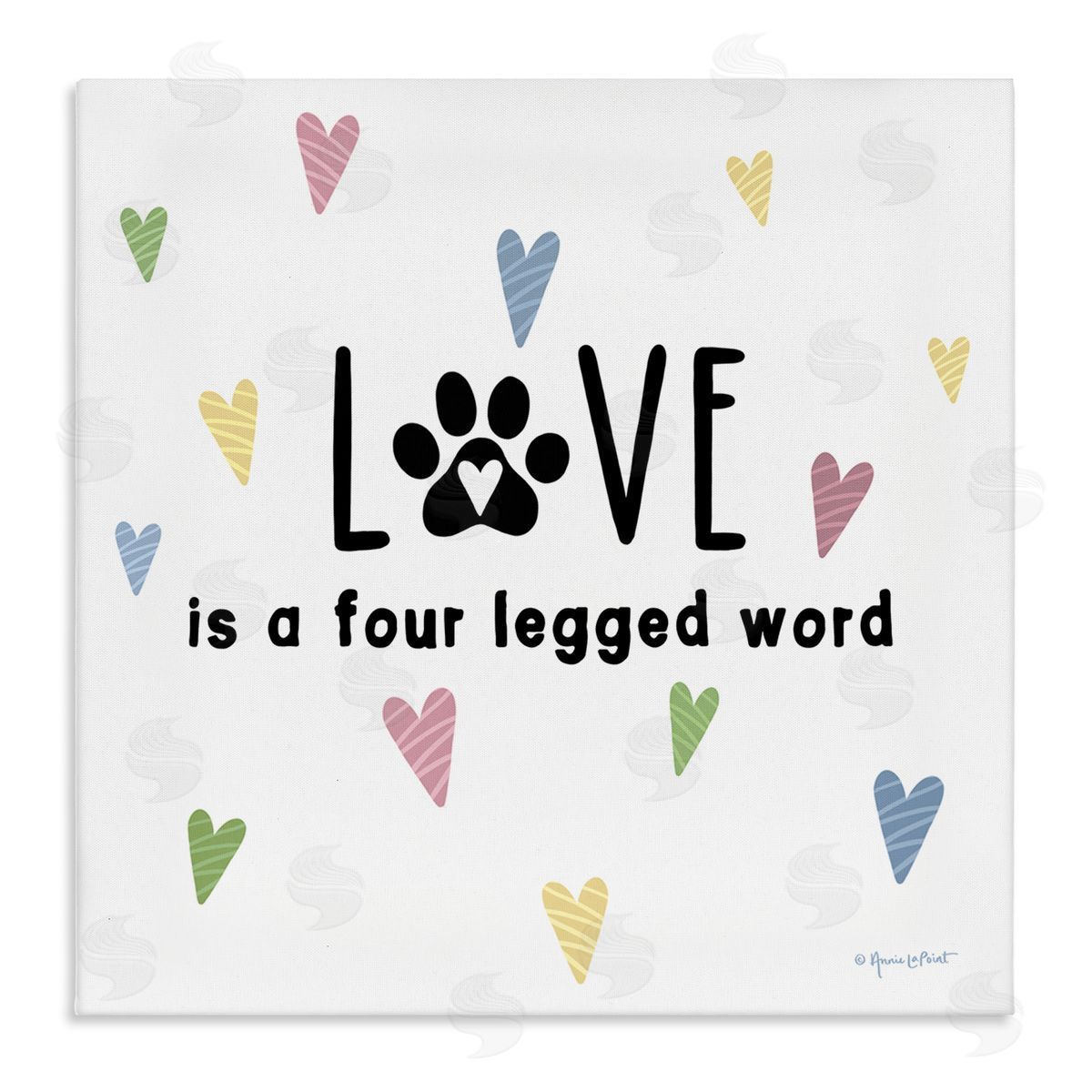 Annie LaPoint Love Four Legged Canvas Wall Art Print