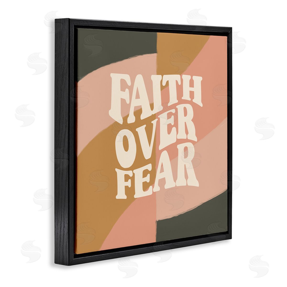 Amylee Weeks Faith Over Fear Black Floating Frame Canvas Wall Art Print