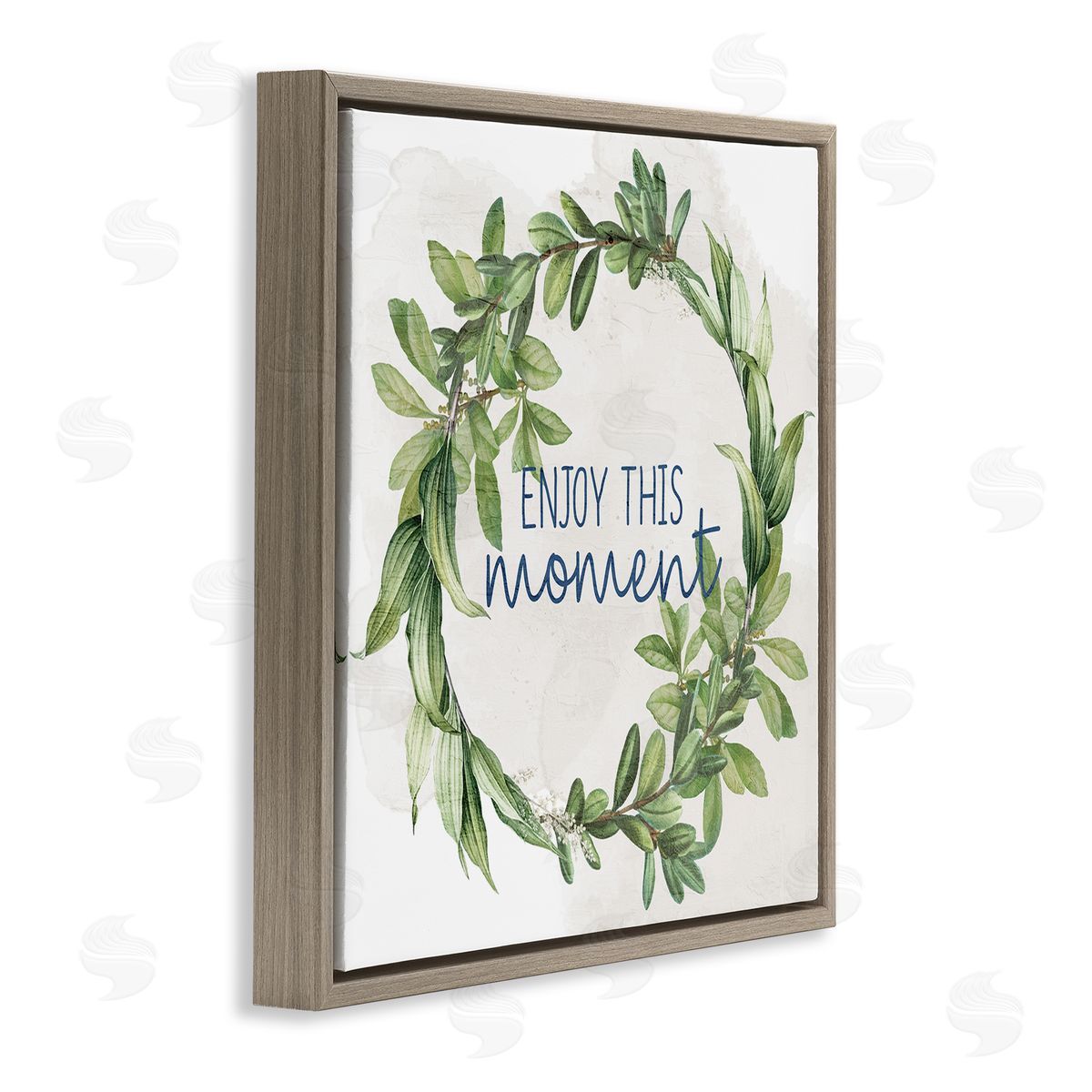 Anne Bailey Enjoy This Moment Brown Floating Frame Canvas Wall Art Print