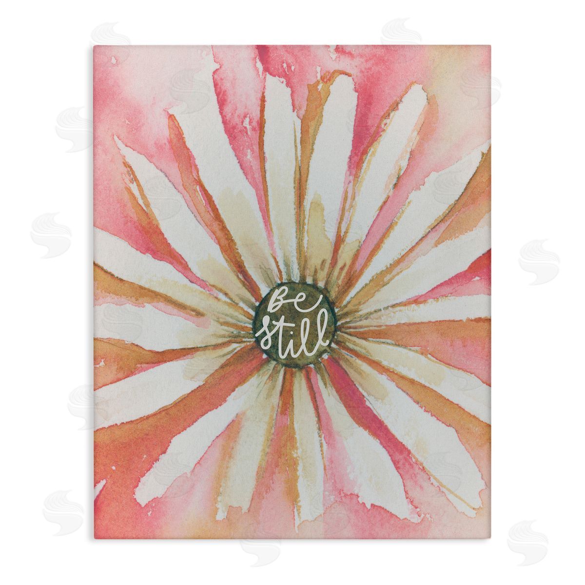Daisy Petals on Pink Canvas Wall Art, Home Decor by Blue Chair Blessing