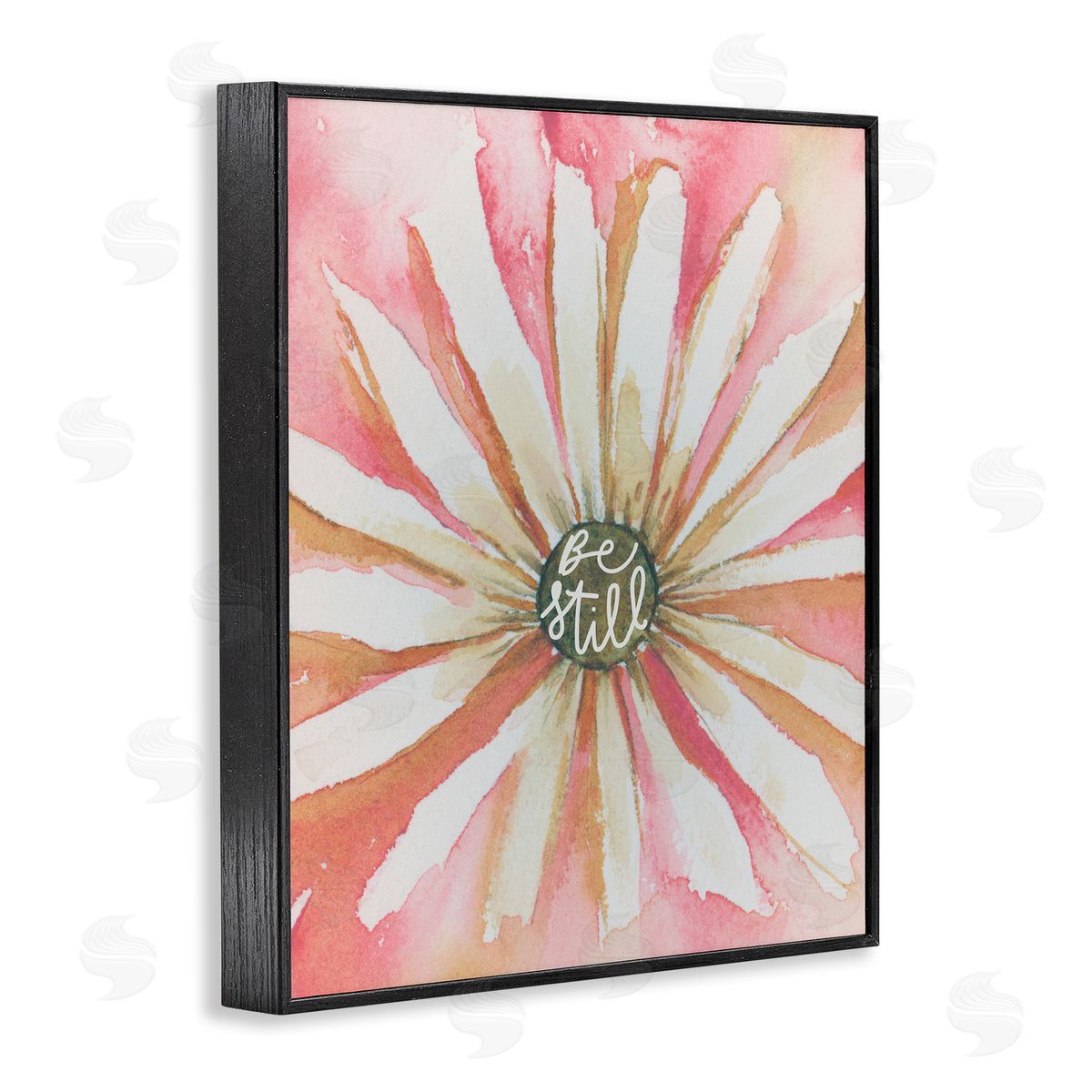 Daisy Petals on Pink Black Frame Print Wall Art, Home Decor by Blue Chair Blessing