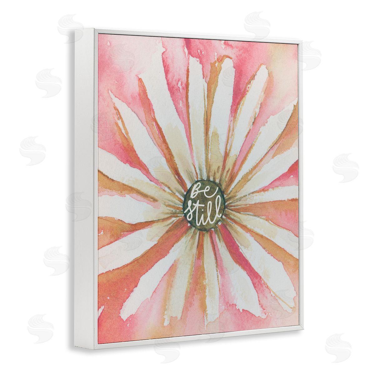 Daisy Petals on Pink White Frame Print Wall Art, Home Decor by Blue Chair Blessing