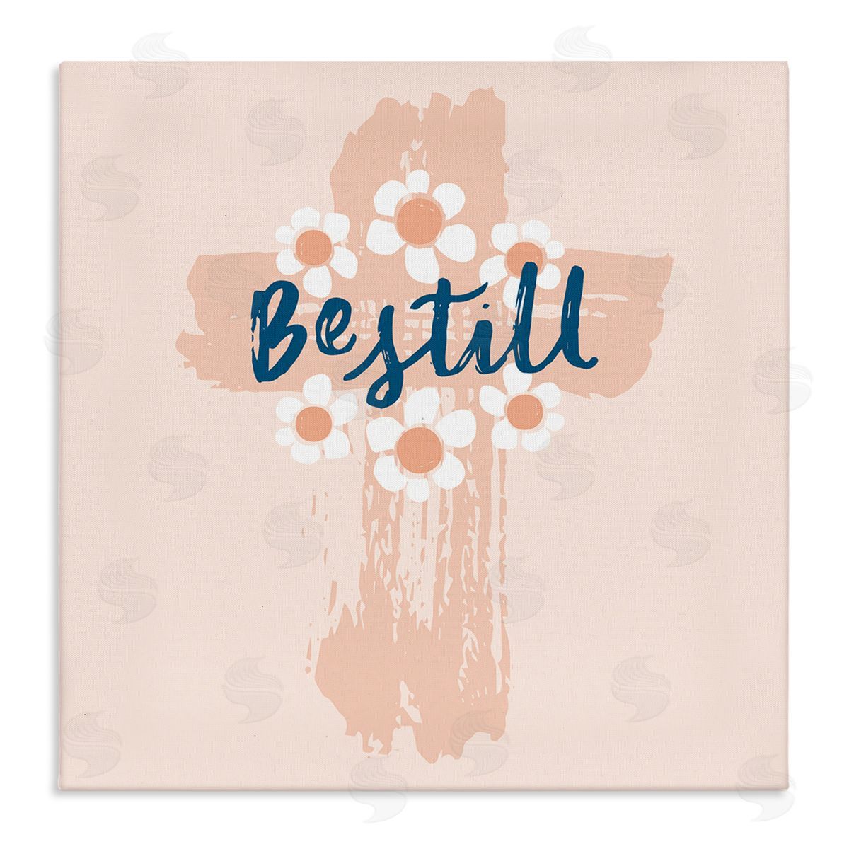 Be Still Pastel Cross Canvas Wall Art, Home Decor by Blue Chair Blessing