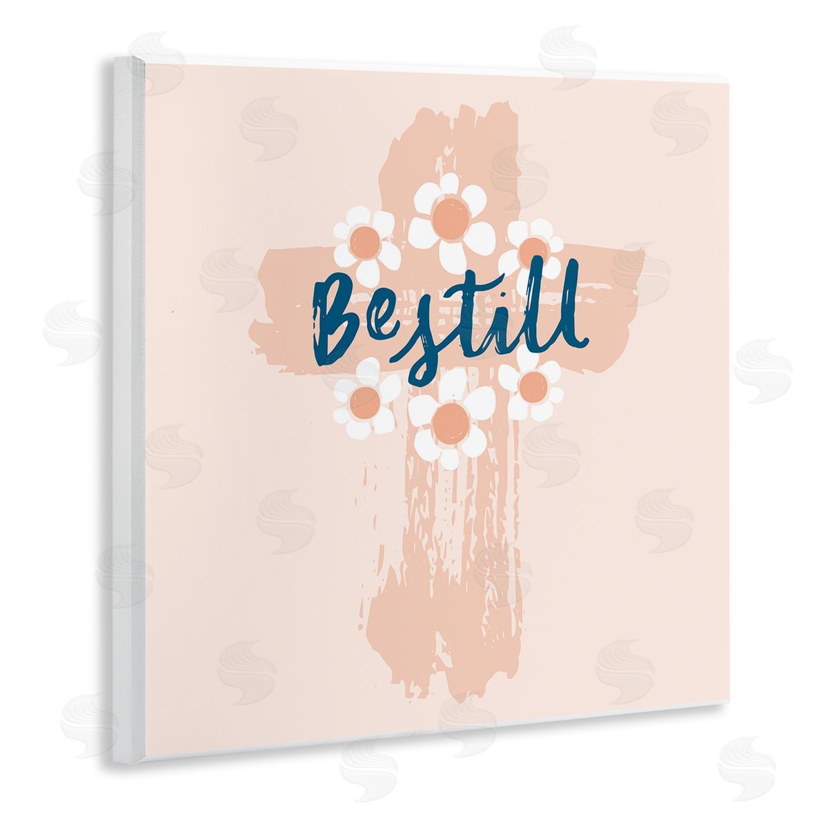 Be Still Pastel Cross Wood Plaque Wall Art, Home Decor by Blue Chair Blessing