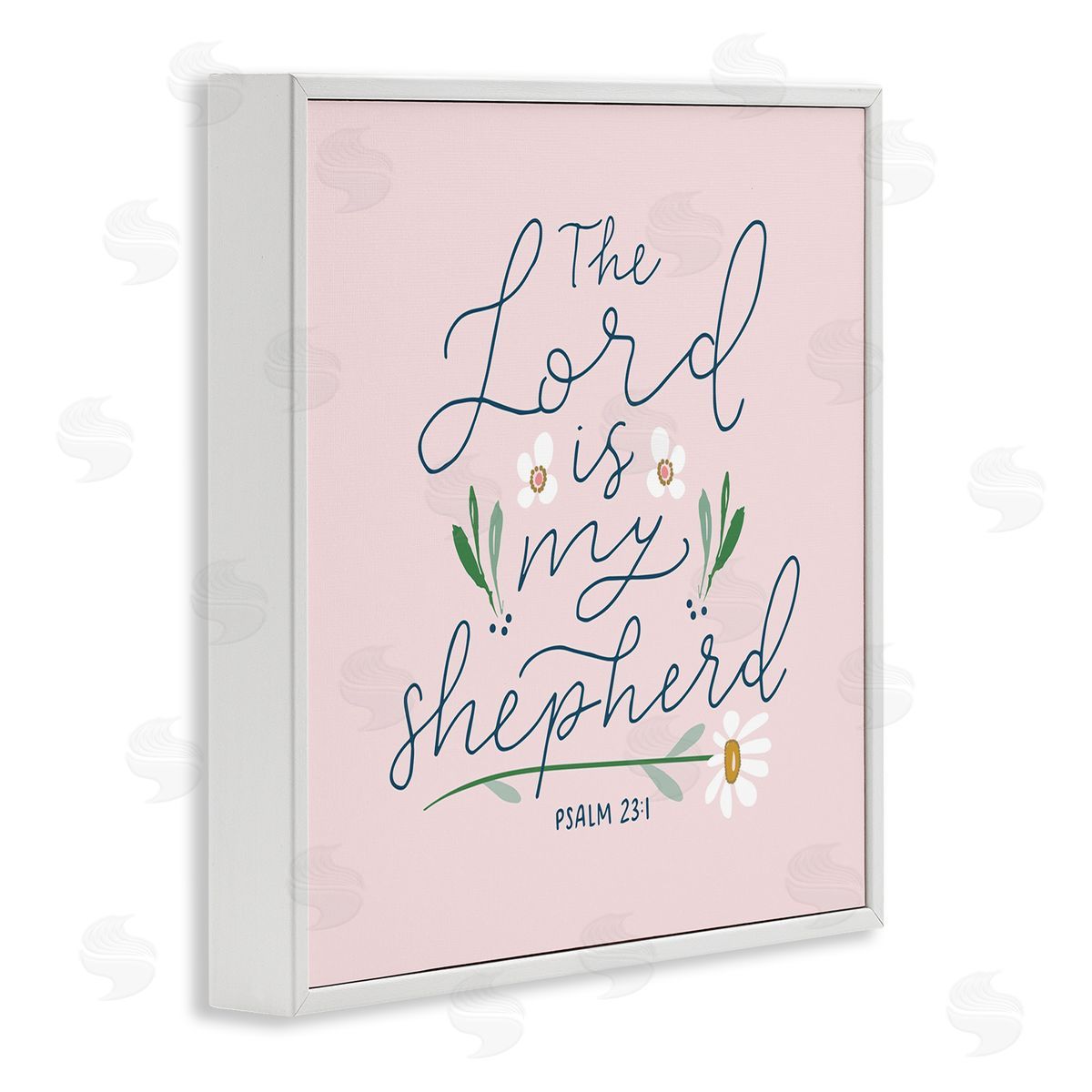 Blue Chair Blessing Lord Is My Shepherd White Framed Giclee Wall Art Print