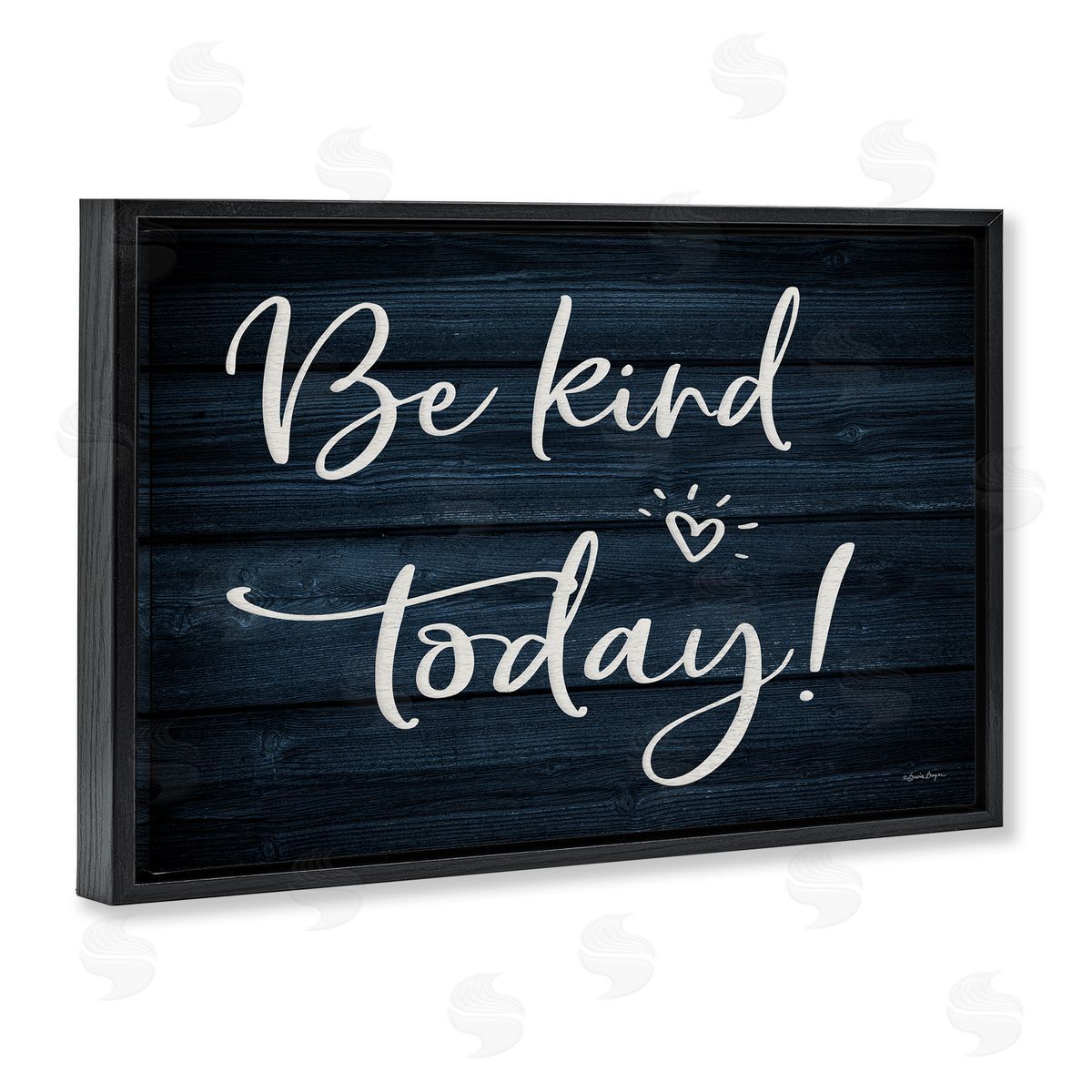 Susie Boyer Be Kind Today Black Floating Frame Canvas Wall Art Print