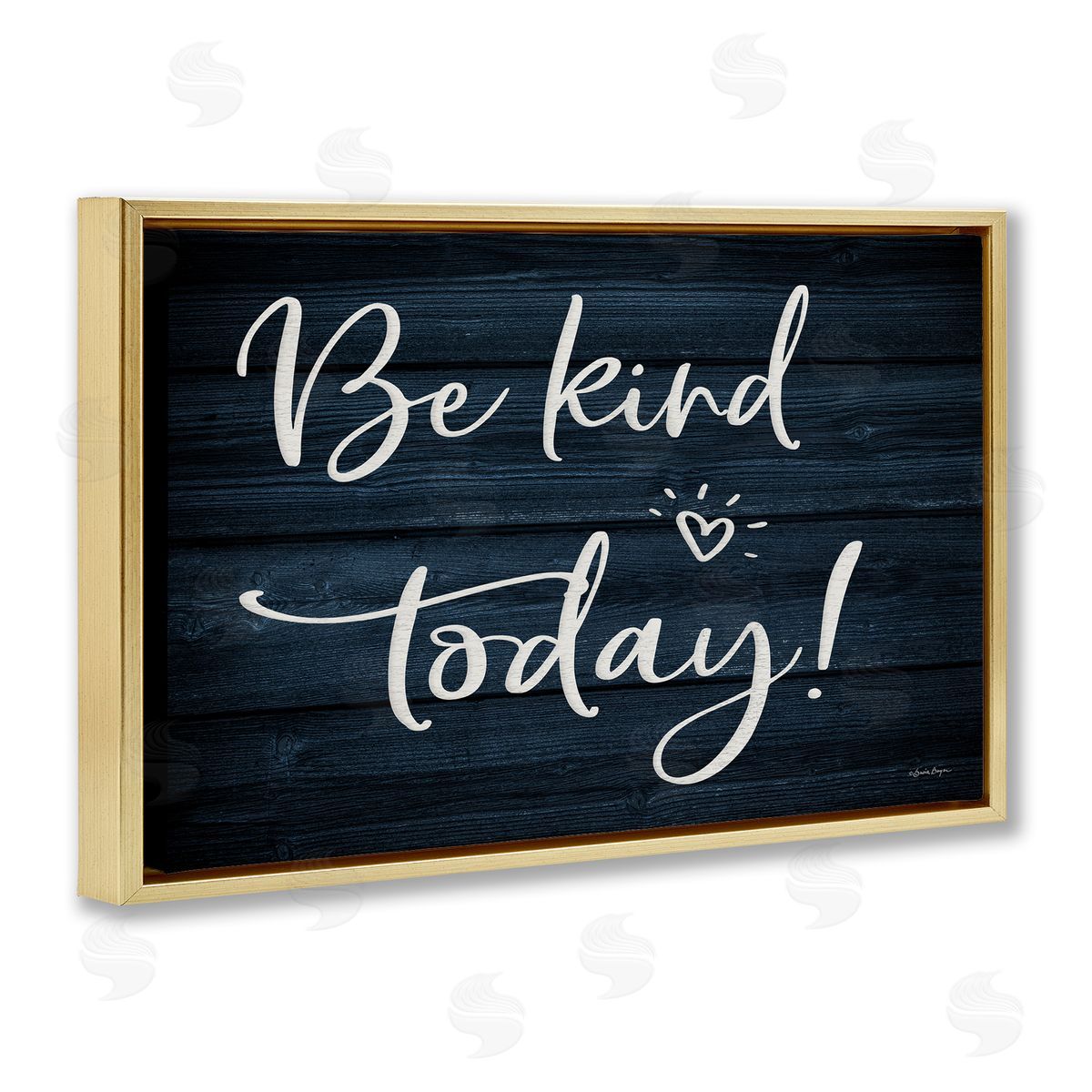 Susie Boyer Be Kind Today Gold Floating Frame Canvas Wall Art Print