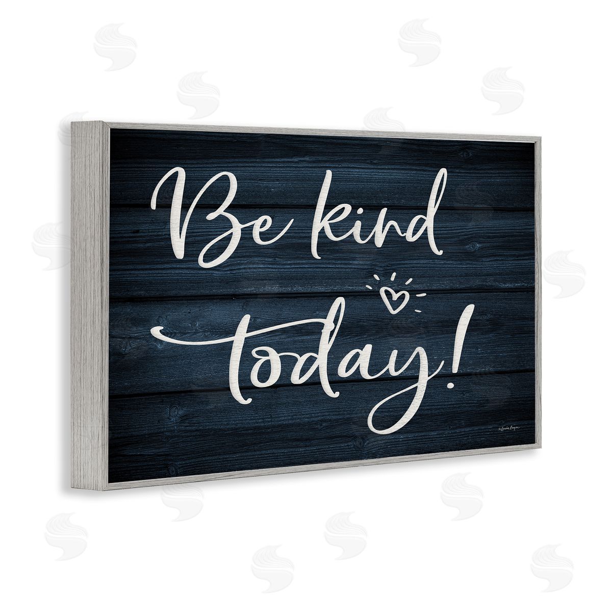 Susie Boyer Be Kind Today Gray Framed Giclee Wall Art Print