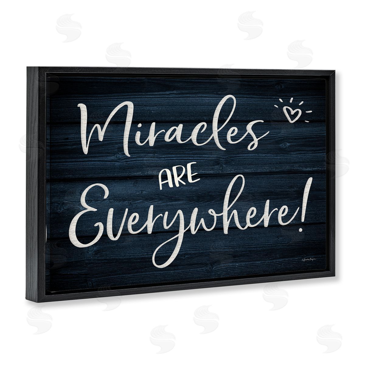 Susie Boyer Miracles Are Everywhere Black Floating Frame Canvas Wall Art Print