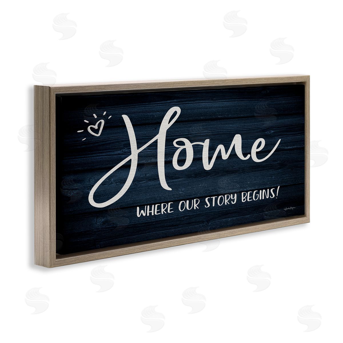 Where Our Story Begins Brown Floating Frame Canvas Wall Art, Home Decor by Susie Boyer