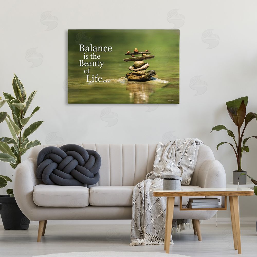 Susie Boyer Balance Is Beauty Canvas Wall Art Print in Room