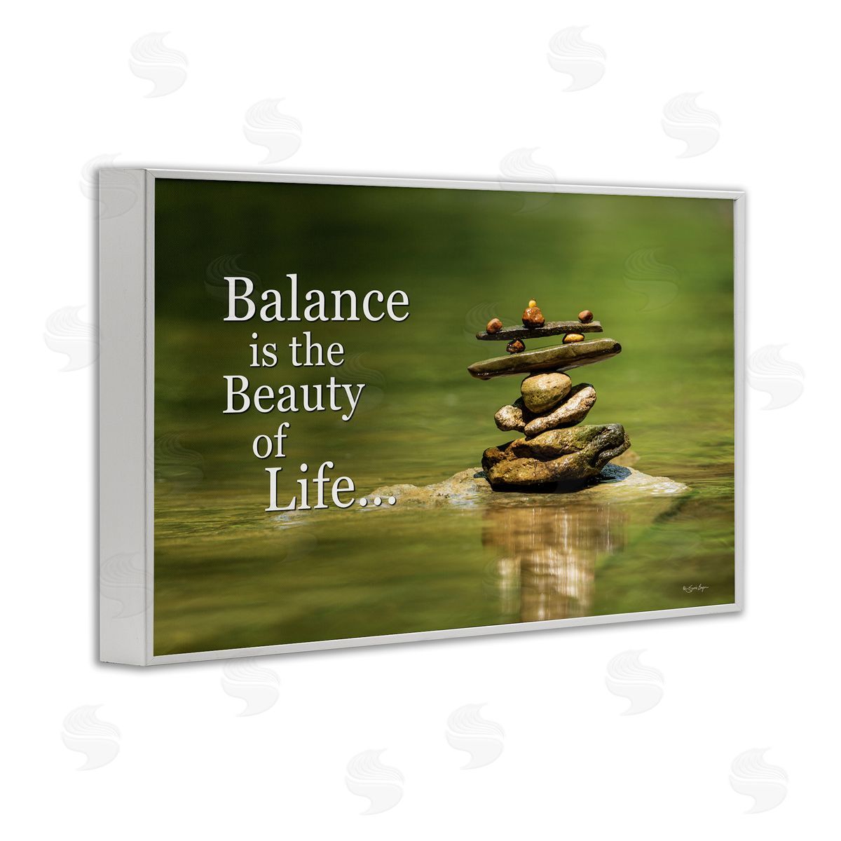 Susie Boyer Balance Is Beauty White Framed Giclee Wall Art Print