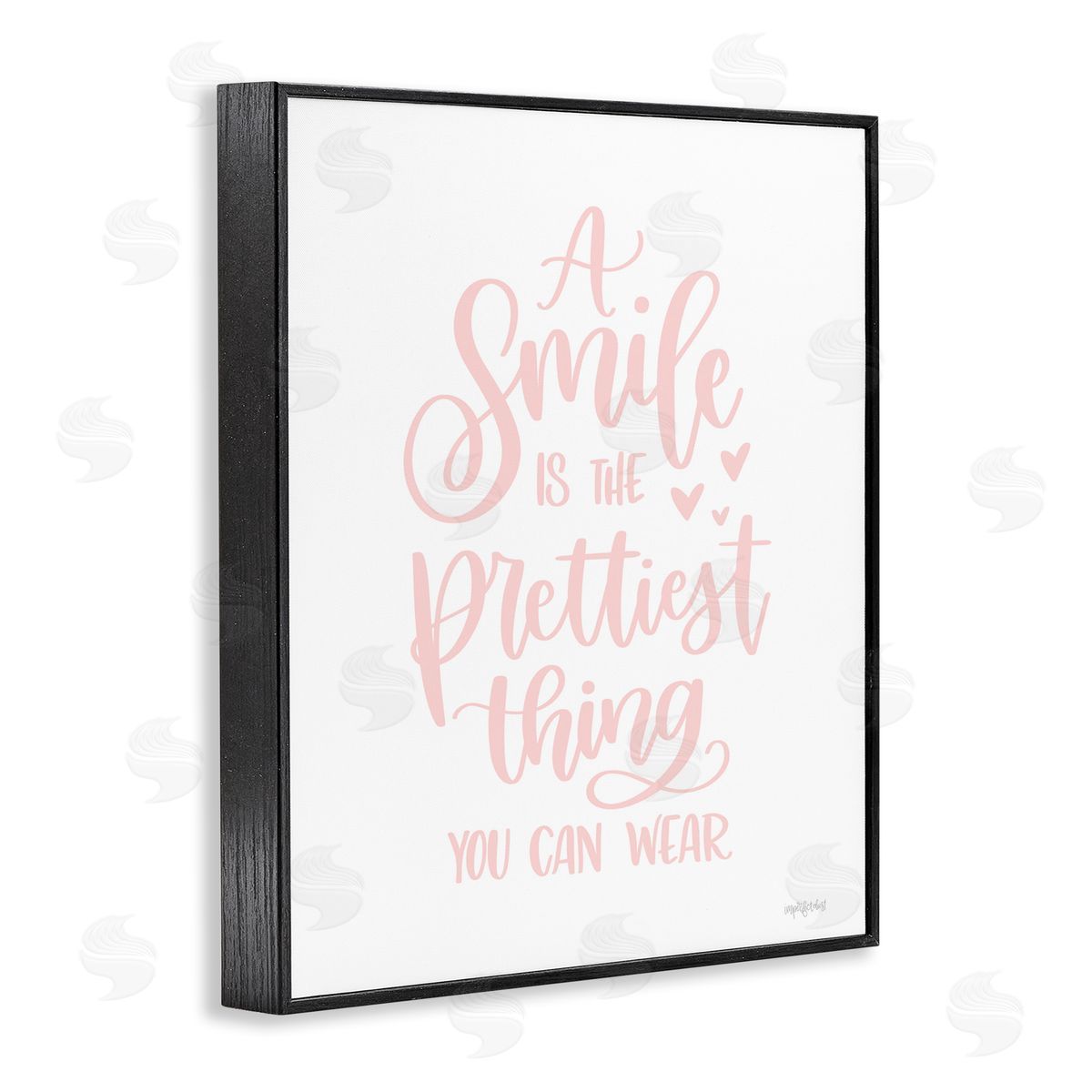 Smile is Prettiest Thing Black Frame Print Wall Art, Home Decor by Imperfect Dust