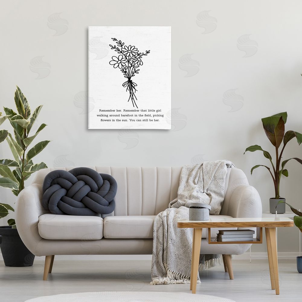 Lettered and Lined You Can Still Be Her Canvas Wall Art Print in Room